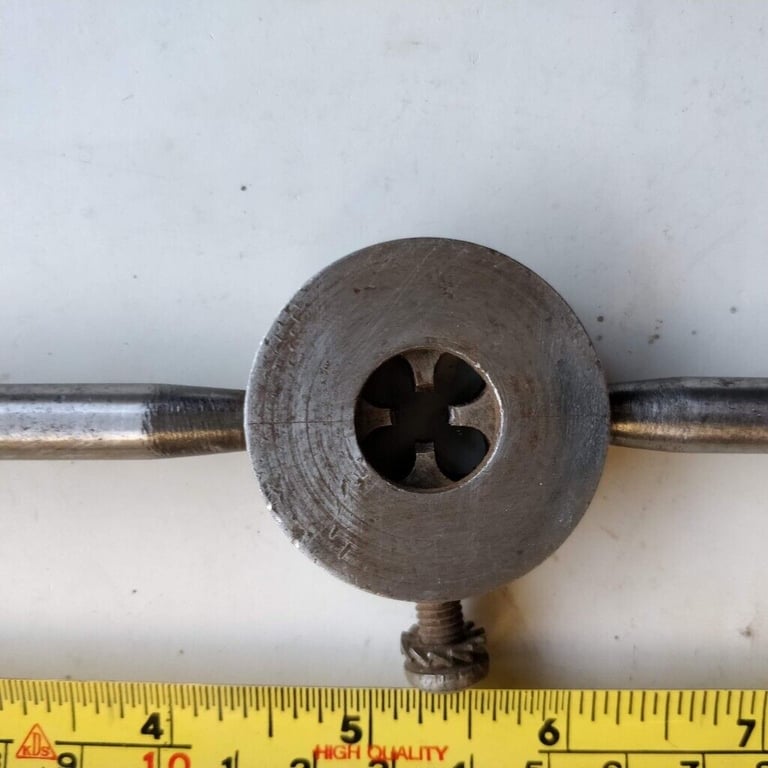 Vintage Die Stock Holder Wrench with 5/16 inch BSF 22 TPI GALTONA Die