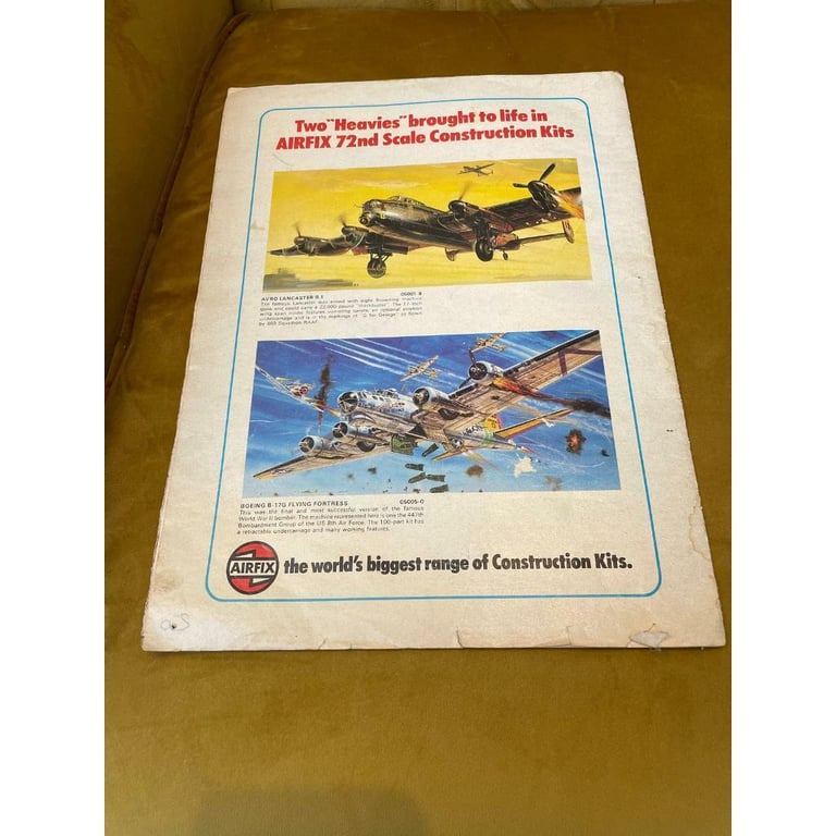 Rare Vintage Lancaster bomber antique large wall chart , weapons of war magazine 