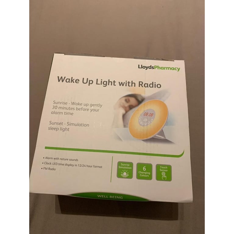 Wake up light with radio 