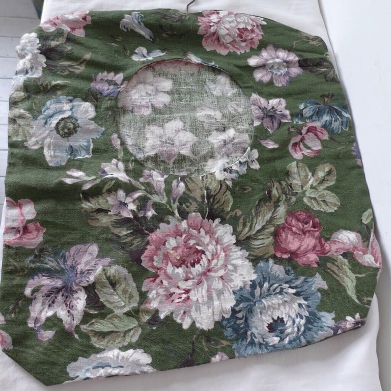 2 Large Vintage Material Home-Made PEG BAGS. Two for £15