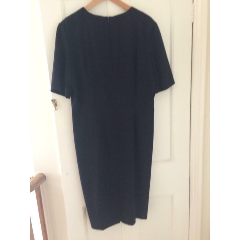 Viyella authentic fully lined size 14 navy blue dress 