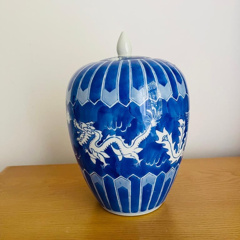 image for Large Chinese Porcelain blue decorated jar 