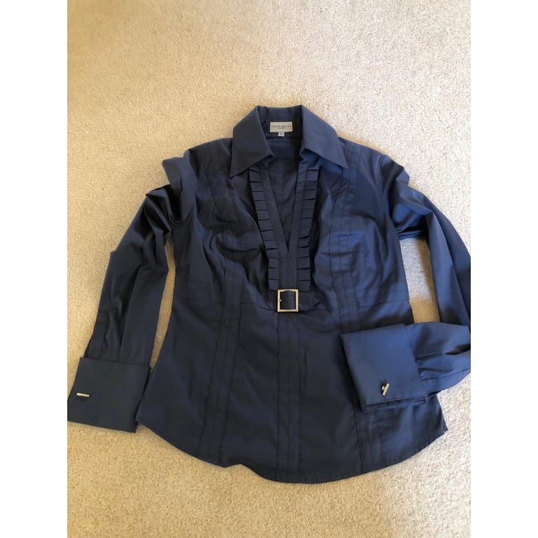 Karen Millen womens blouse royal blue size 10