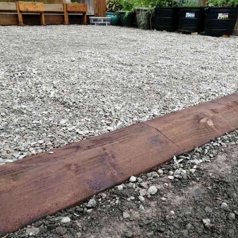 Timber Path and Kerb Edgings 2.4m. £35ea.