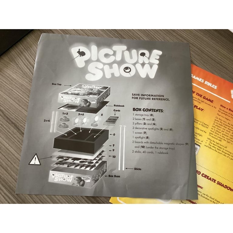 Picture Show Shadow Charades Family Fun game - new 