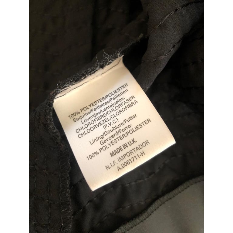 Expressions black sequin blouse size 10