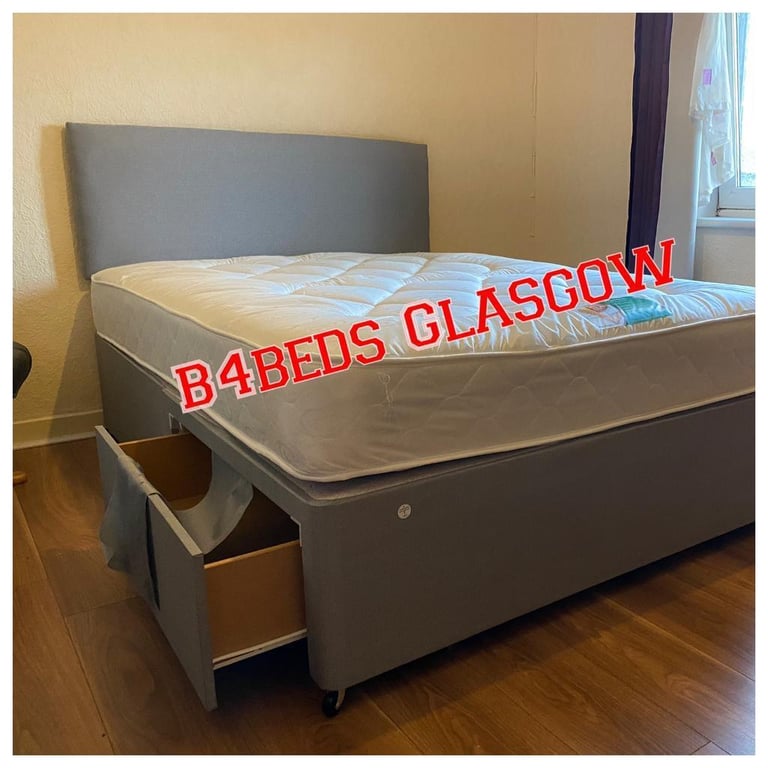 Brand new Single double super king size kingsize divan bed with 2 drawers headboard 