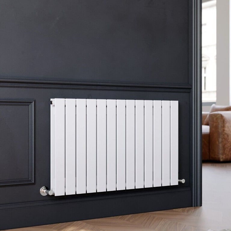 image for New Double White Flat Panel Horizontal Radiator 600 x 988mm RRP £280 Our Price £160