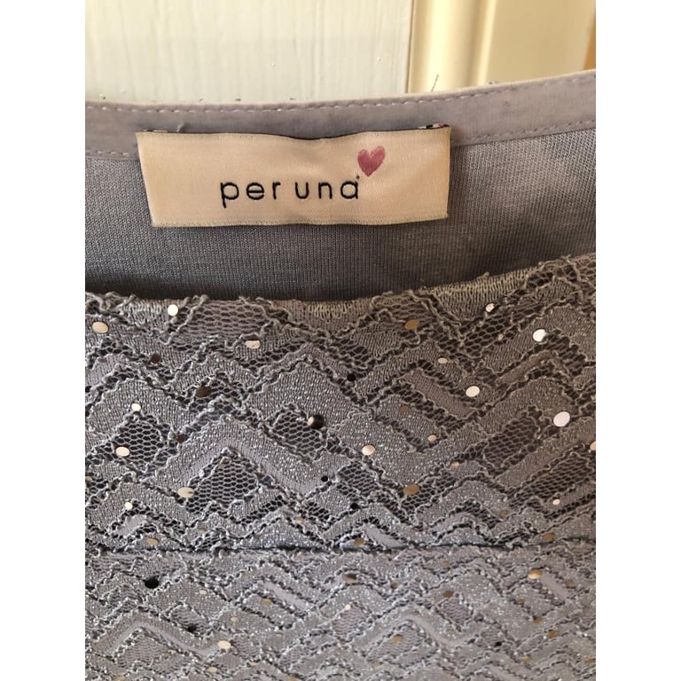 M&S Per Una size 8 top, silver sequins new without tags 