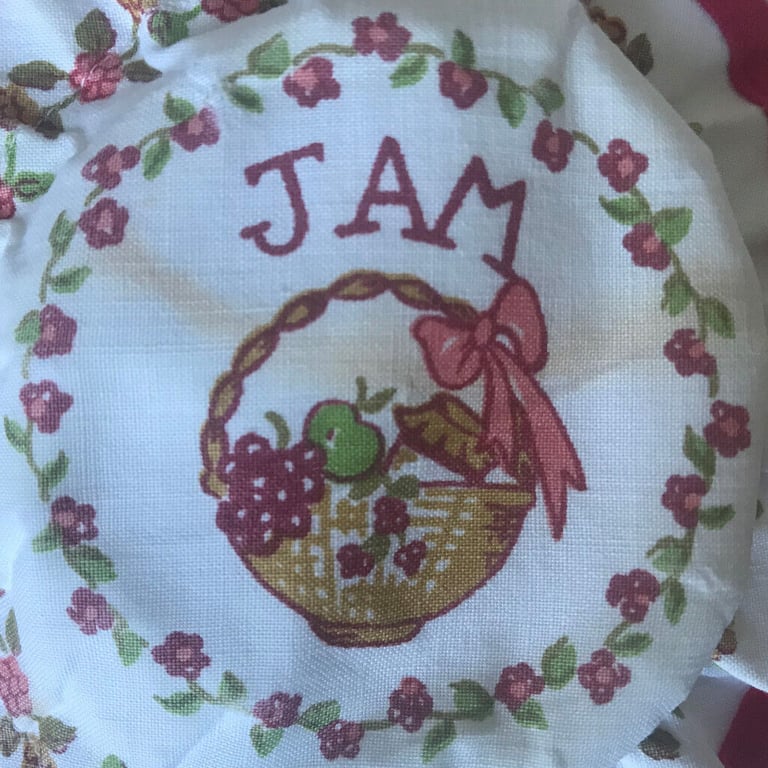 Vintage 1970's M&S jam and honey pot covers. TLC required. £1 both. Can post.