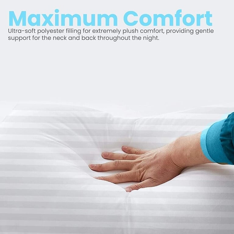 Stripe pillows 2 pack, Anti Allergy Pillows
