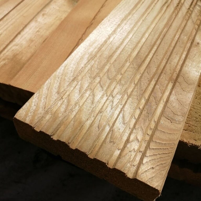 Extra Thick Decking Grooved Both Sides 3.6m (38mm x 125mm) NOW ONLY £11