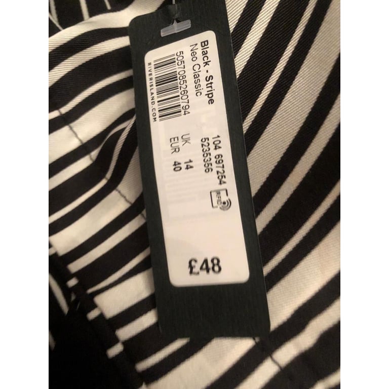 Black and white dress. 
