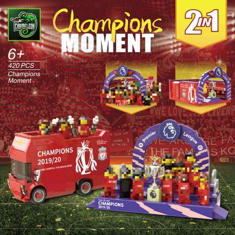 420 pcs Champions moment 2 in 1 liverpool fc 2019/20 champions not lego
