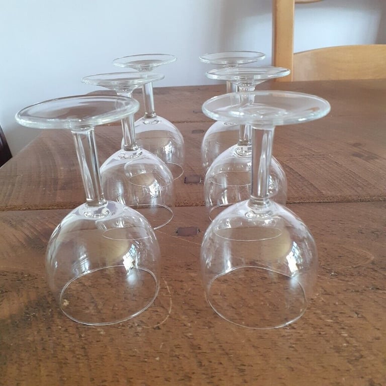 6 Wine or Gin Glasses