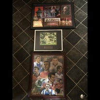 3 x Manchester United framed pictures 