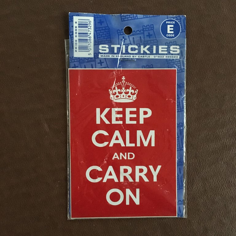 image for 	Unused, original packaging 'Keep Calm and Carry On' sticker / decal.