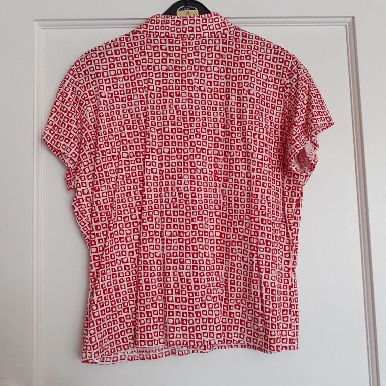 Size 14 Red Mix M&S Top