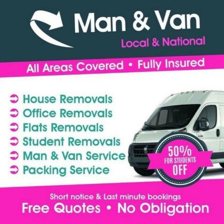 MAN AND VAN FREE QUOTES 074-505050-77