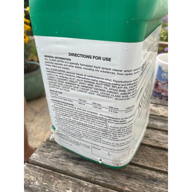 5L DU PONT sprayer cleaner all clear extra. Pesticides etc