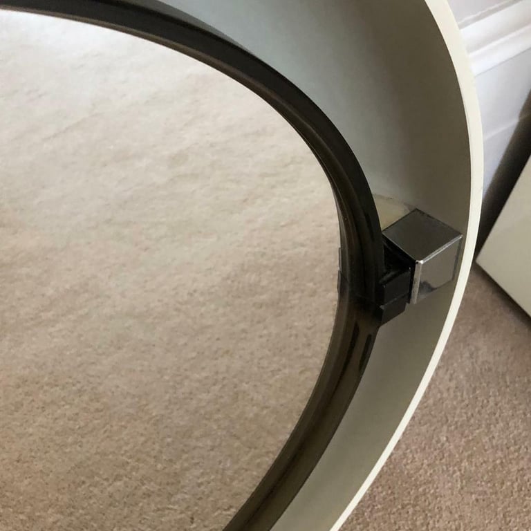 Vintage Retro 1970s Round Bathroom Mirror - Tilts & Lights Up