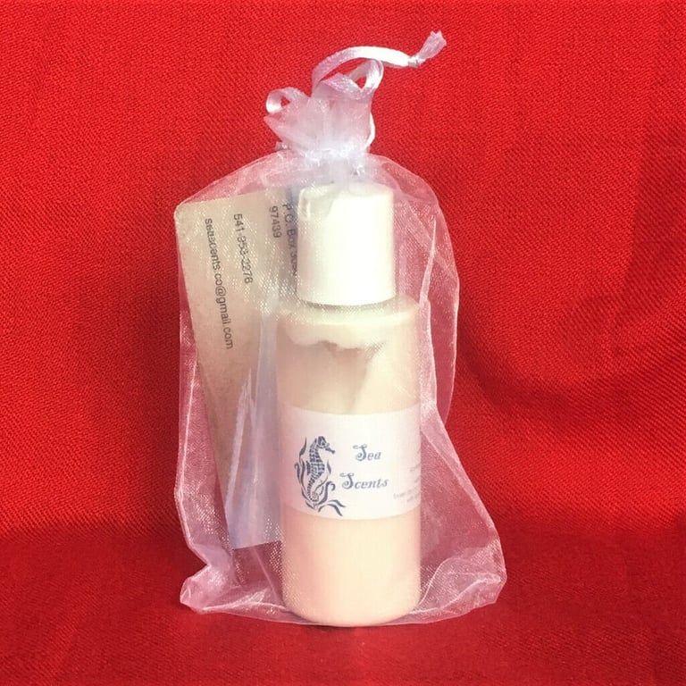 image for Unused all natural body lotion, Sea Scents 'Rain', in gift bag. Handmade in Orgeon, USA.
