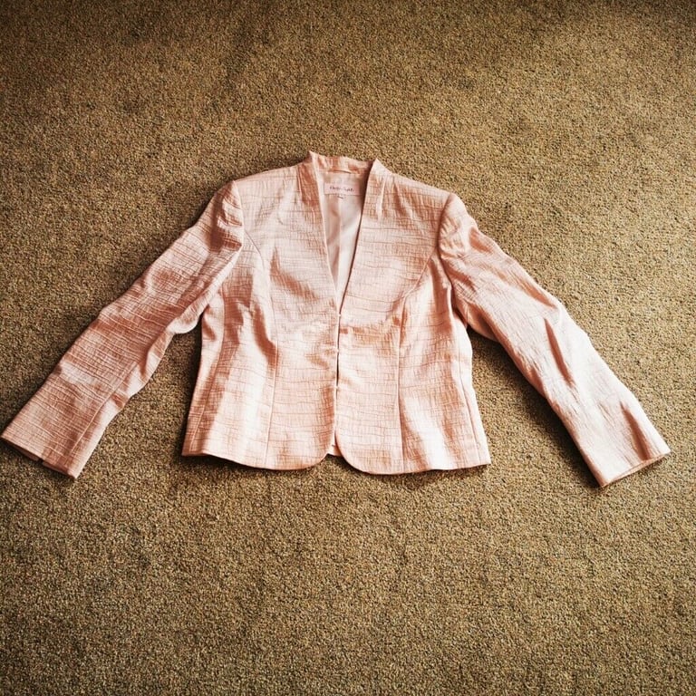 Dress, jacket and matching scarf. 