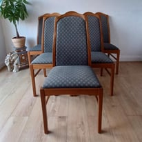 Set of Six High Back Upholstered Dining chairs by Parker Knoll Retro