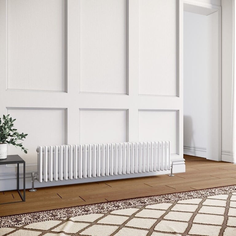 image for New Triple White Traditional Horizontal Radiator 300 x 1400mm RRP £360 Our Price £215