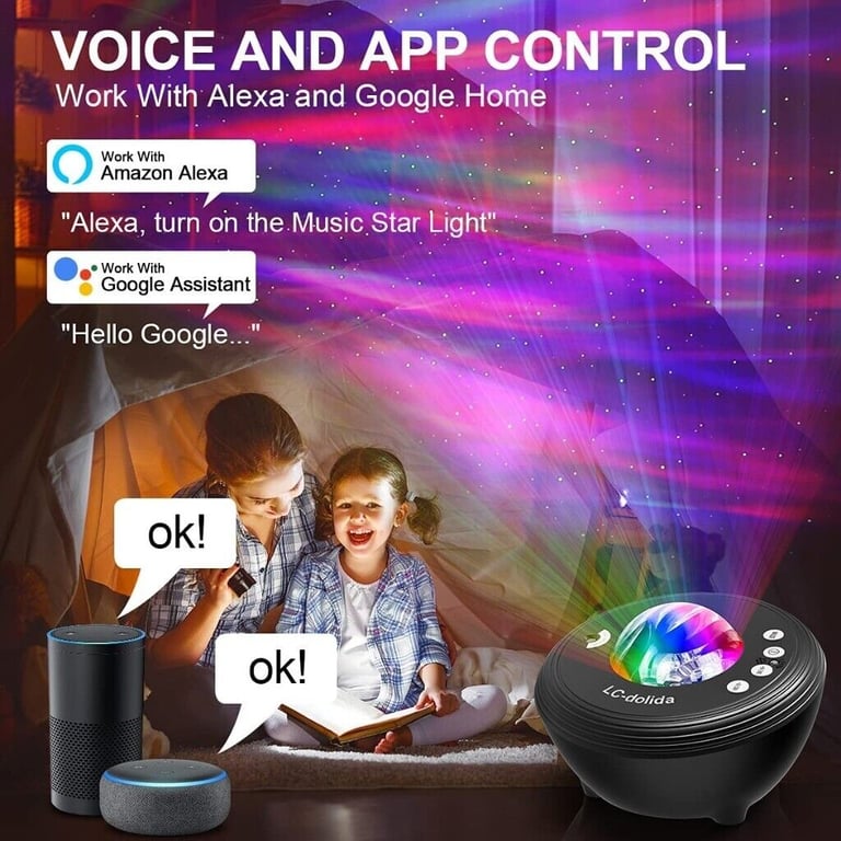 Star Projector Night Lights/ Autism Sensory Lights App & Alexa Control