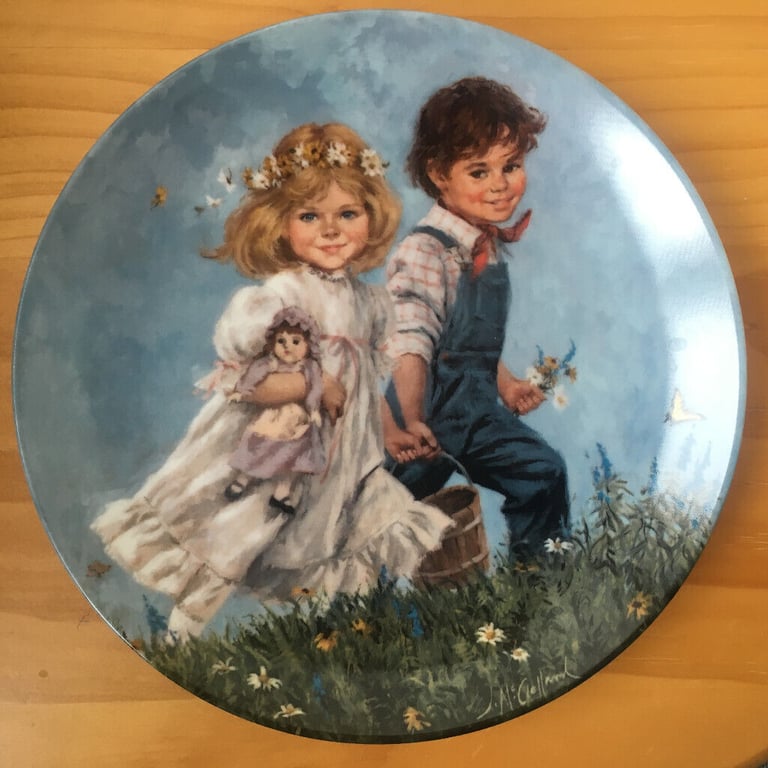 image for Vintage 1986 'Jack & Jill' Reco, USA, collectible, ornamental plate. 8th issue Mother Goose series.