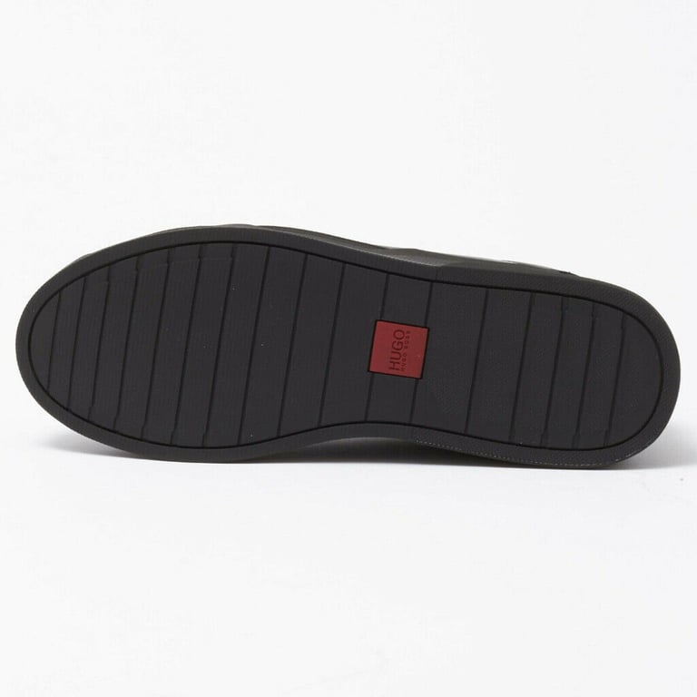 Mens Hugo Boss Calf Leather And Velvet Trainers