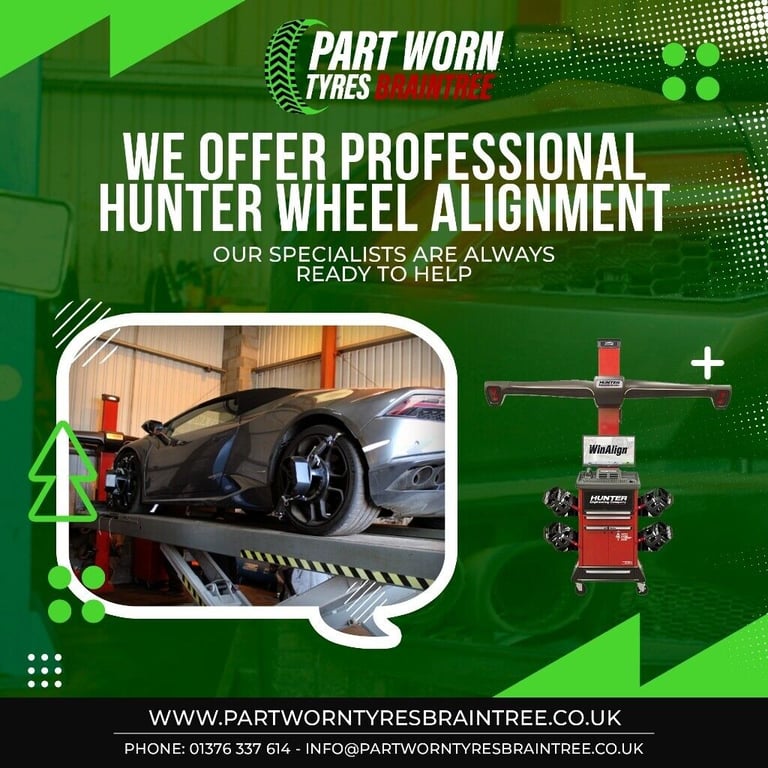 Hunter 4 Wheel Alignment, Tracking, Camber, Balancing, BMW Runflat Tyres, Bridgestone 16, 17, 18,19