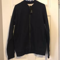Mens brand new blue zip jacket with pockets size S