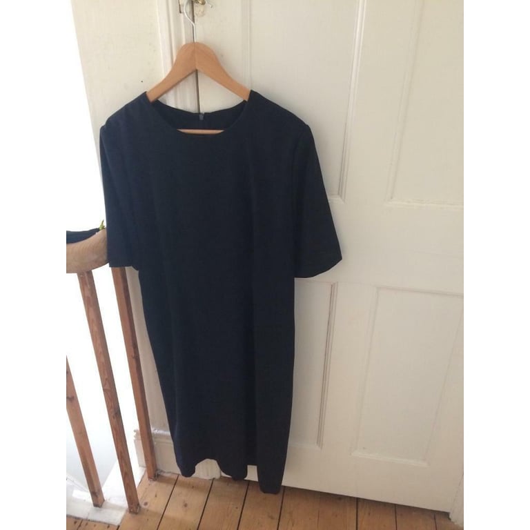 image for Viyella authentic fully lined size 14 navy blue dress 
