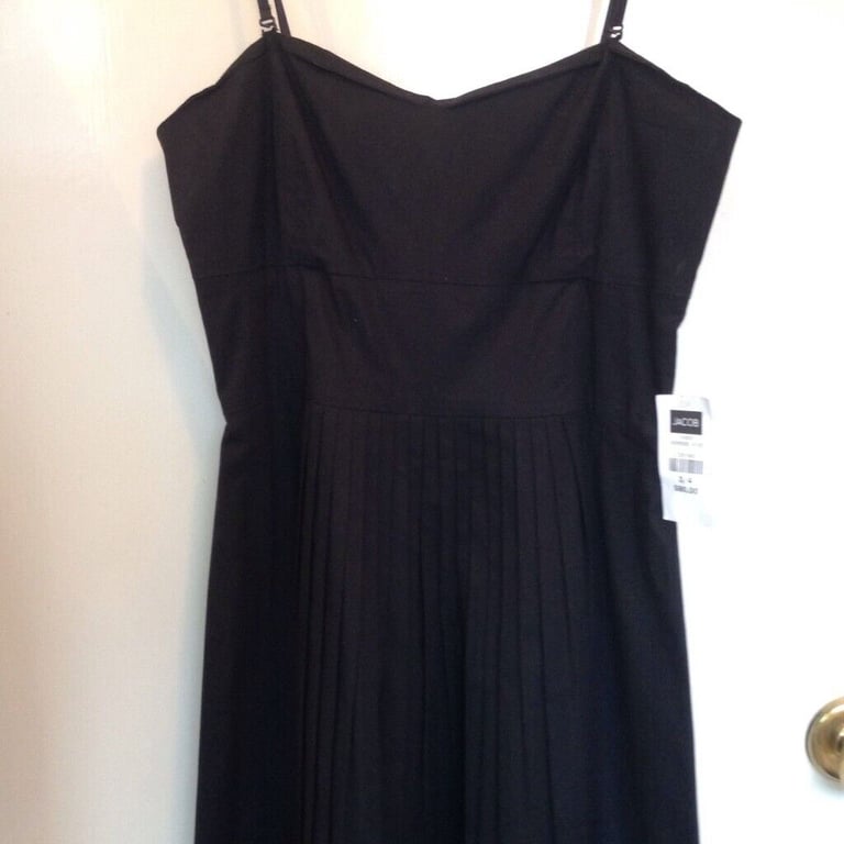 Ladies Beautiful Black Dress By JACOB Size 3/4 Canada 6/8 Uk (Brand New)