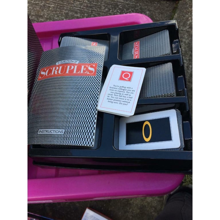Retro Scruples card game with instructions 