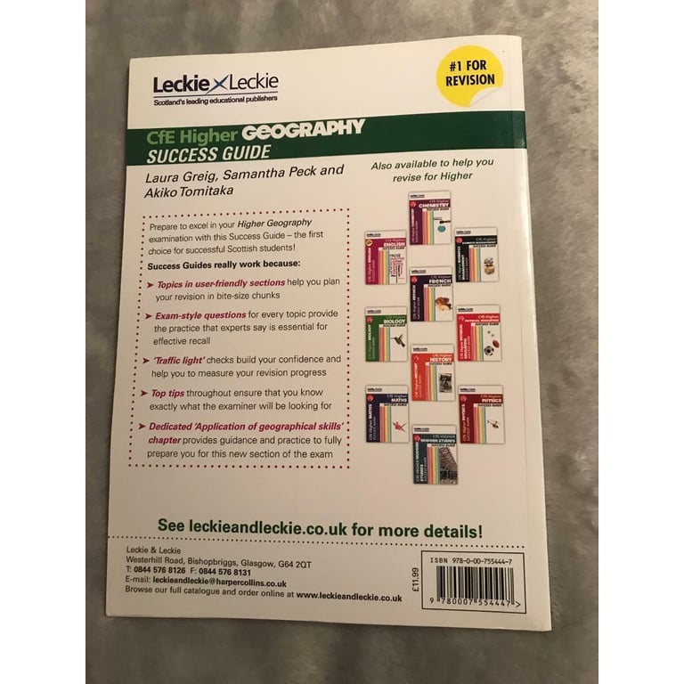 BRAND NEW: Leckie Leckie SQA higher geography study guides