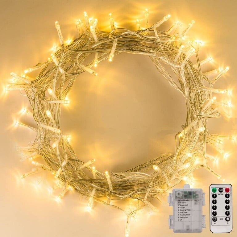 Battery Christmas Tree Lights 13M/42Ft 120 LED