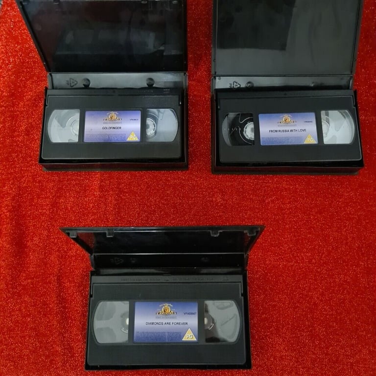 James Bond Movies x 6 on VHS Tape