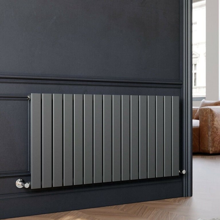 image for New Single Anthracite Flat Panel Horizontal Radiator 600 x 1368mm RRP £265 Our Price £165