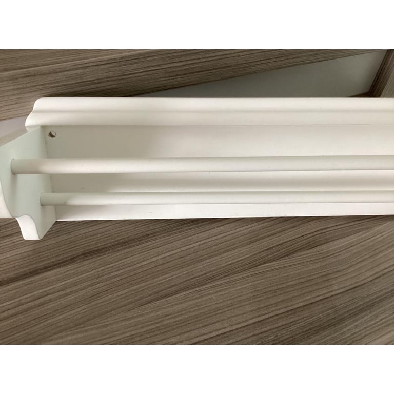 image for White wooden 2 rack towel rail 