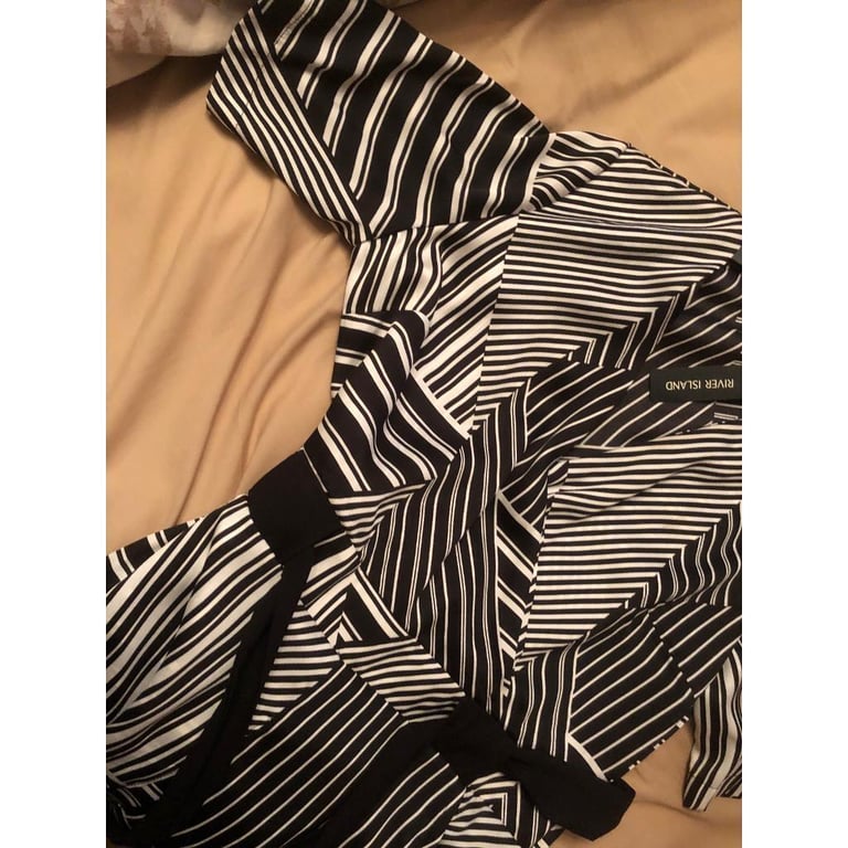 Black and white dress. 