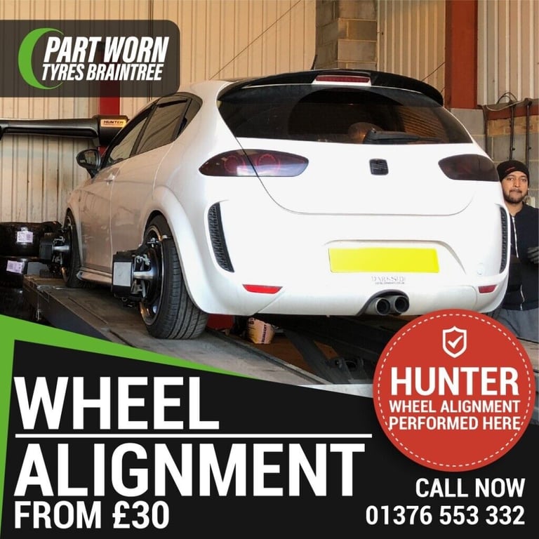 Hunter 4 Wheel Alignment, Tracking, Camber, Balancing, BMW Runflat Tyres, Bridgestone 16, 17, 18,19
