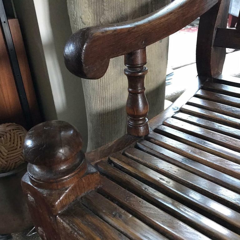 Antique Burmese Teakwood Bench
