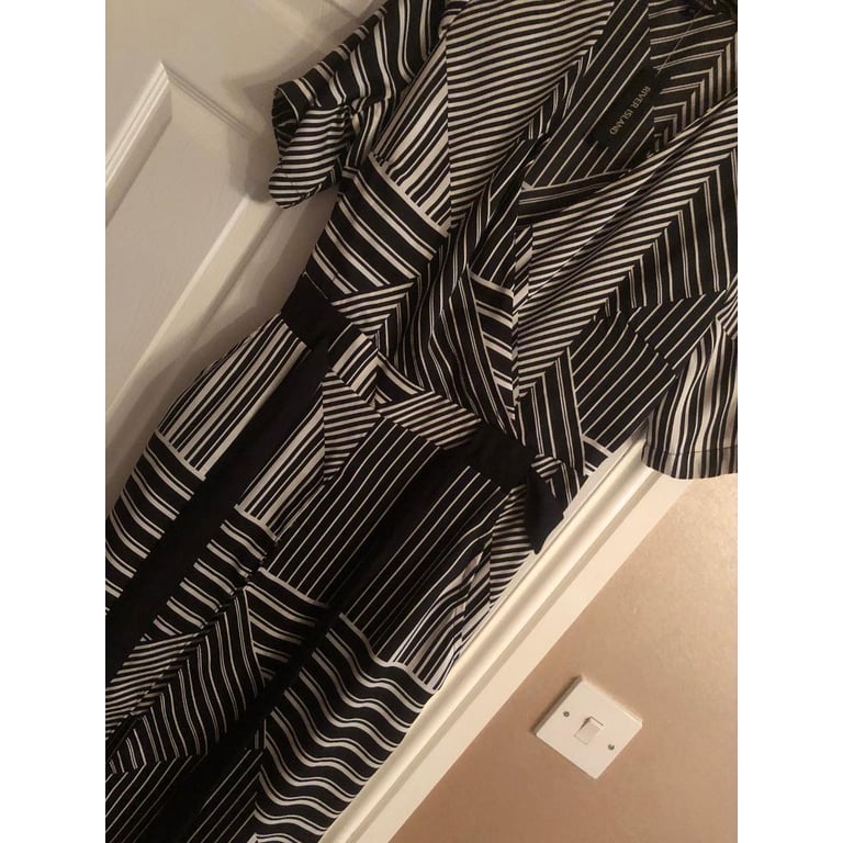 Black and white dress. 