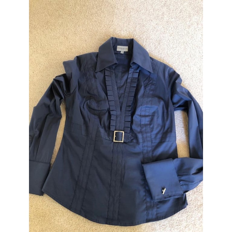 image for Karen Millen womens blouse royal blue size 10