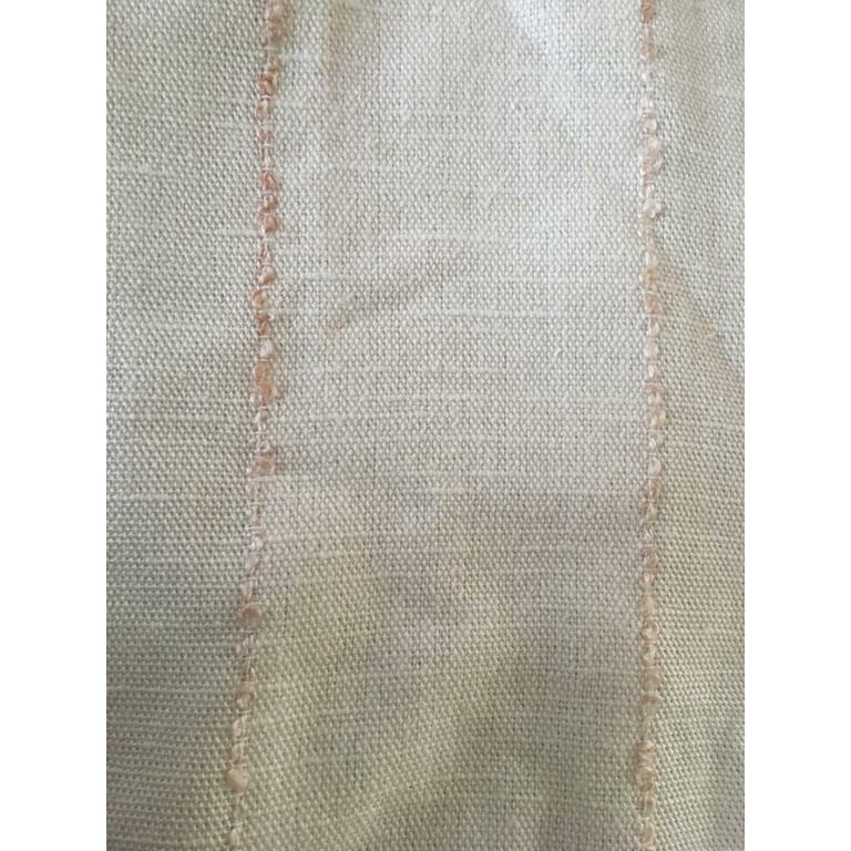 CURTAINS CREAM WITH BIEGE STRIPE 58 inches long 43 wide each curtain 