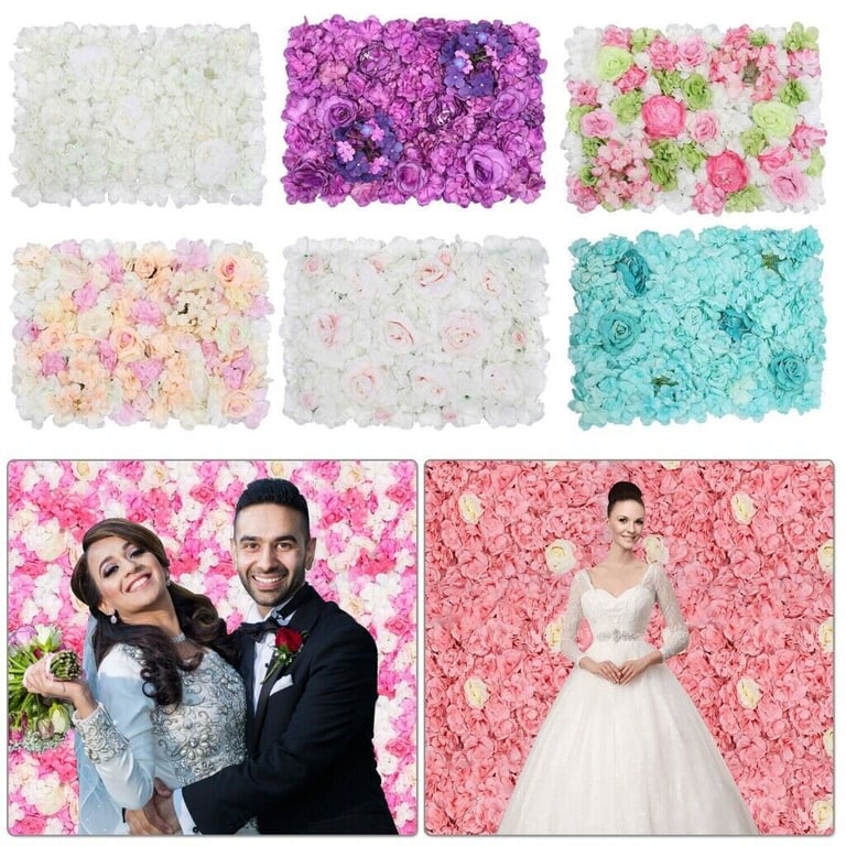 Artificial Fake Flower Wall Panel for Bouquet Wedding Birthday Reception Party Home Decoration