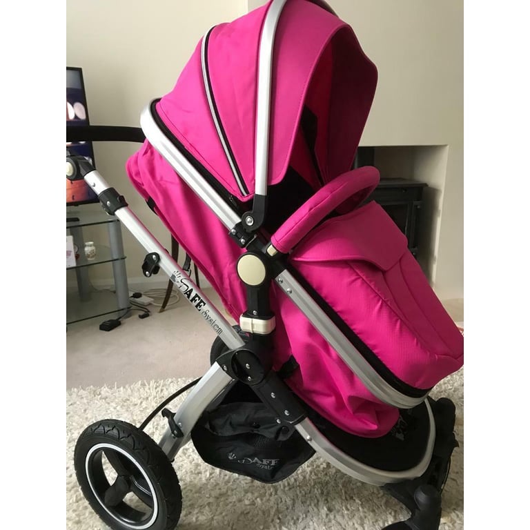 image for Raspberry pink Isafe pram/pushchair/car seat